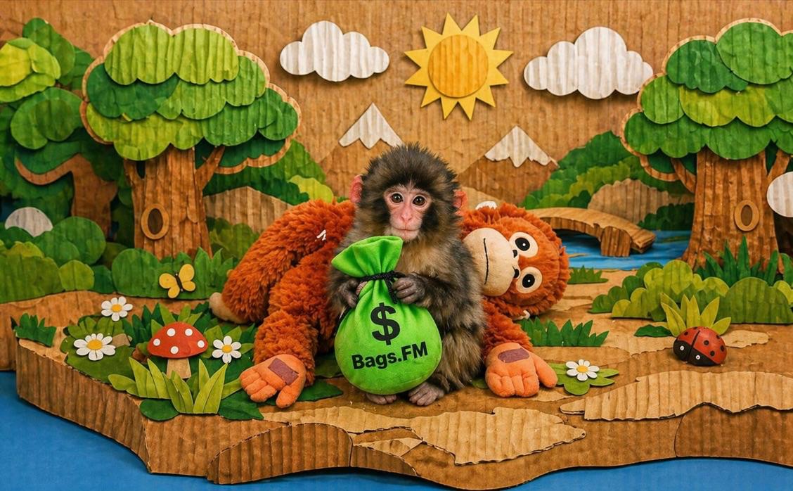 Punch the monkey with his beloved plushie friend in a cozy forest sanctuary